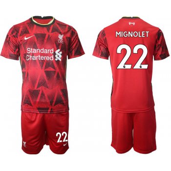 Men 2021-2022 Club Liverpool home red 22 Nike Soccer Jersey