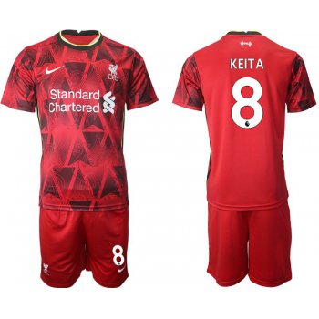 Men 2021-2022 Club Liverpool home red 8 Nike Soccer Jersey