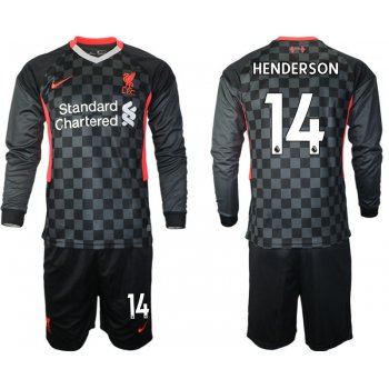 Men 2021 Liverpool away long sleeves 14 soccer jerseys
