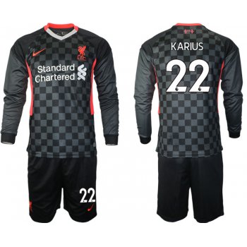 Men 2021 Liverpool away long sleeves 22 soccer jerseys