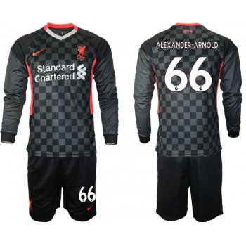Men 2021 Liverpool away long sleeves 66 soccer jerseys