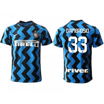 Men 2020-2021 club Inter Milan home aaa versio 33 blue Soccer Jerseys