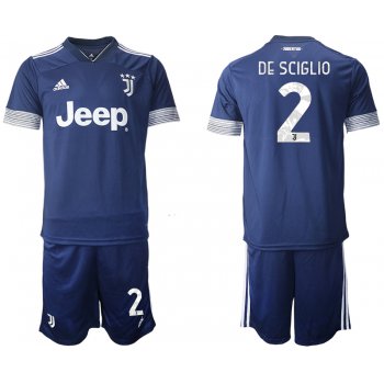 Men 2020-2021 club Juventus away 2 blue Soccer Jerseys