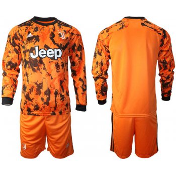 Men 2020-2021 club Juventus away long sleeves orange Soccer Jerseys