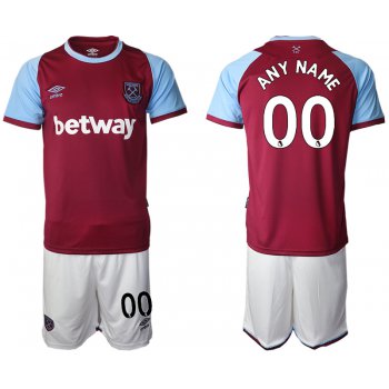 Men 2020-2021 club West Ham United home customized red Soccer Jerseys