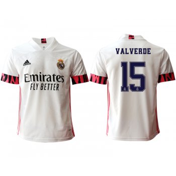 Men 2020-2021 club Real Madrid home aaa version 15 white Soccer Jerseys1