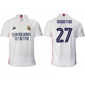 Men 2020-2021 club Real Madrid home aaa version 27 white Soccer Jerseys