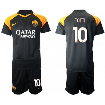 Men 2020-2021 club Rome away 10 black Soccer Jerseys