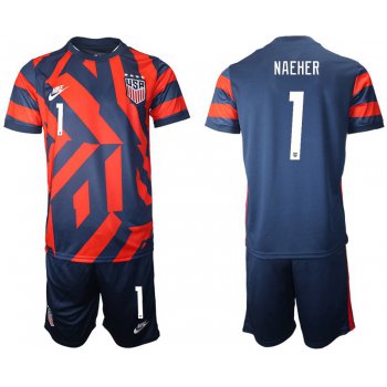 Men 2020-2021 National team United States away 1 blue Nike Soccer Jersey