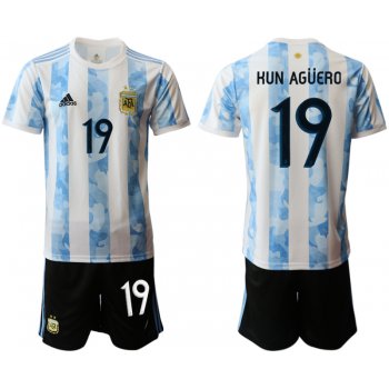 Men 2020-2021 Season National team Argentina home white 19 Soccer Jersey