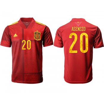 Men 2021 Europe Spain home AAA version 20 soccer jerseys