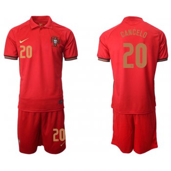 Men 2021 European Cup Portugal home red 20 Soccer Jersey