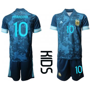 Youth 2020-2021 Season National team Argentina awya blue 10 Soccer Jersey