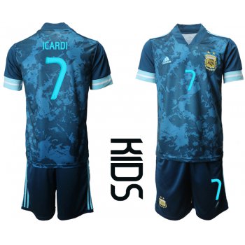 Youth 2020-2021 Season National team Argentina awya blue 7 Soccer Jersey