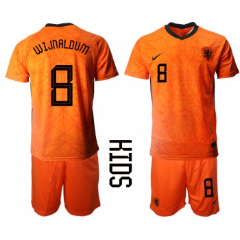2021 European Cup Netherlands home Youth 8 soccer jerseys