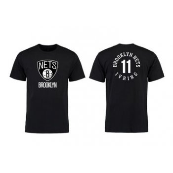 Brooklyn Nets 11 Kyrie Irving Black T-Shirt2