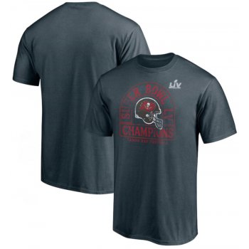 Men's Tampa Bay Buccaneers Fanatics Branded Charcoal Super Bowl LV Champions Coin Toss T-Shirt