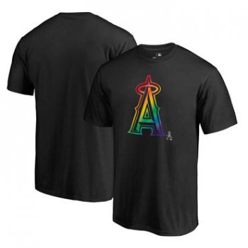 Men's Los Angeles Angels of Anaheim Fanatics Branded Pride Black T Shirt