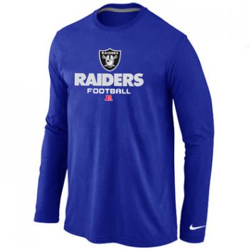 NIKE Oakland Raiders Critical Victory Long Sleeve T-Shirt Blue