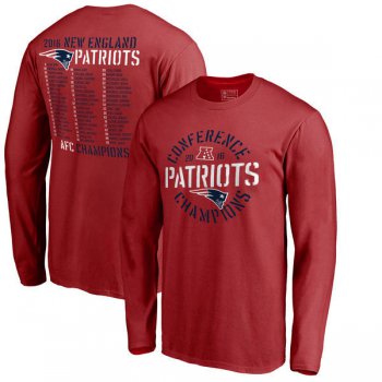 New England Patriots 2016 Conference Champions Red Men's Long Sleeve T-Shirt