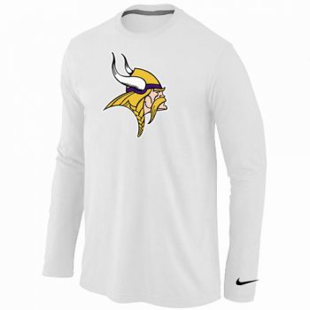 Nike Minnesota Vikings Logo Long Sleeve T-Shirt WHITE