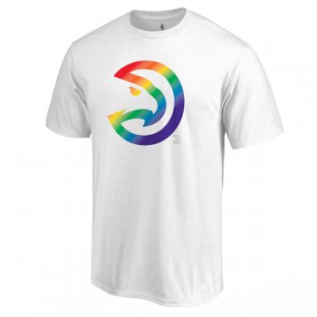Men's Atlanta Hawks White Fanatics Branded Team Pride V-Neck T-Shirt