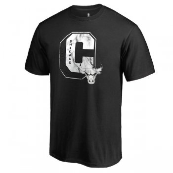 Men's Chicago Bulls Fanatics Branded Black Letterman T-Shirt