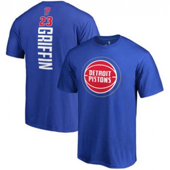 Men's Detroit Pistons 23 Blake Griffin Fanatics Branded Blue Team Backer Name & Number T-Shirt