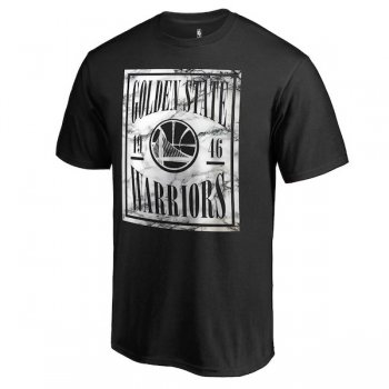 Men's Golden State Warriors Fanatics Branded Black Court Vision Marble T-Shirt