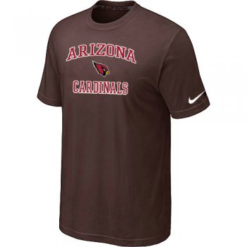 Arizona Cardinals Heart & Soul T-Shirt Brown