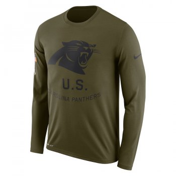 Carolina Panthers Nike Salute To Service Sideline Legend Performance Long Sleeve T-Shirt Olive