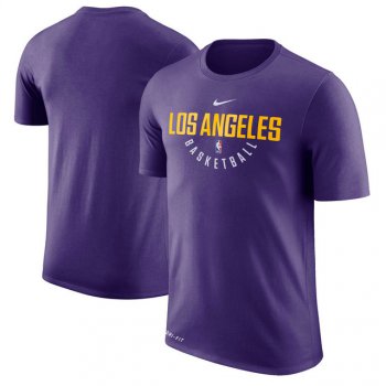Los Angeles Lakers Purple Practice Performance Nike T-Shirt