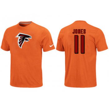 Nike Atlanta Falcons 11 Jones Name & Number T-Shirt Orange