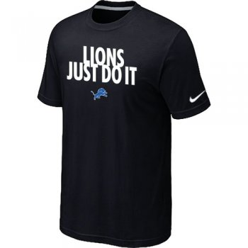 NFL Detroit Lions Just Do It Black T-Shirt