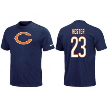 Nike Chicago Bears Devin Hester Name & Number T-Shirt Blue