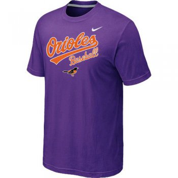 Nike MLB Baltimore orioles 2014 Home Practice T-Shirt - Purple