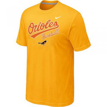 Nike MLB Baltimore orioles 2014 Home Practice T-Shirt - Yellow