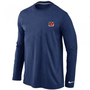 Cincinnati Bengals Logo Long Sleeve T-Shirt D.Blue