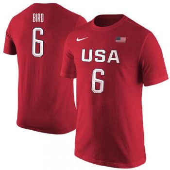 Team USA 6 Sue Bird Basketball Nike Name & Number T-Shirt Red