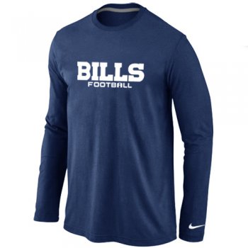 Nike Buffalo Bills Authentic font Long Sleeve T-Shirt D.Blue