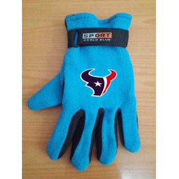 Houston Texans NFL Adult Winter Warm Gloves Light Blue