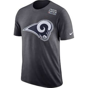 Men's Los Angeles Rams Nike Anthracite Crucial Catch Performance T-Shirt