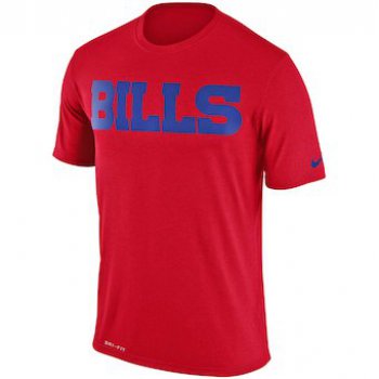 Men's Buffalo Bills Nike Red Legend Wordmark Essential 3 Performance T-Shirt