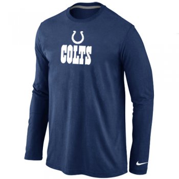 Nike Indianapolis Colts Authentic Logo Long Sleeve T-Shirt D.Blue