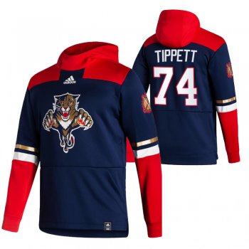 Florida Panthers #74 Owen Tippett Adidas Reverse Retro Pullover Hoodie Navy