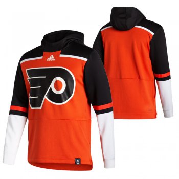 Philadelphia Flyers Blank Adidas Reverse Retro Pullover Hoodie Orange