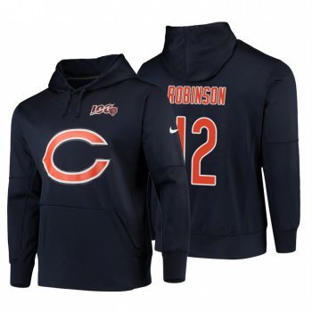 Chicago Bears #12 Allen Robinson Nike NFL 100 Primary Logo Circuit Name & Number Pullover Hoodie Navy