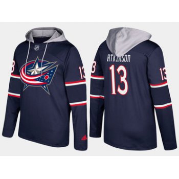 Adidas Columbus Blue Jackets 13 Cam Atkinson Name And Number Navy Hoodie