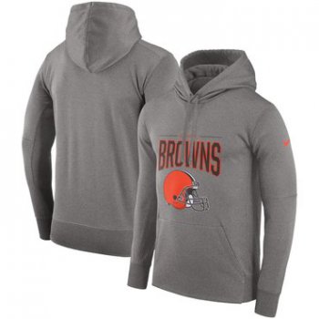 Cleveland Browns Nike Sideline Property Of Performance Pullover Hoodie Gray