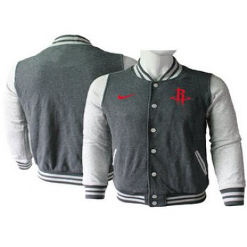 Men's Houston Rockets Nike Gray Stitched NBA Jacket